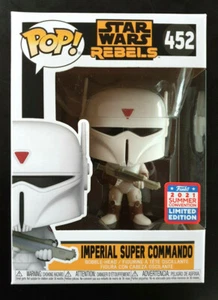 Funko Pop! Star Wars Rebels Imperial Super Commando #452 W/ Protector Case New - Picture 1 of 8