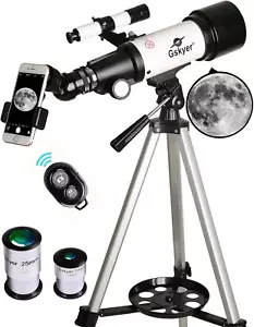 Telescopio, 70 mm Apertura 400 mm AZ Montaje Astronómico - Picture 1 of 12