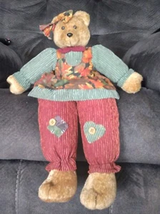 Vintage Thanksgiving Teddy Bear 21" Tall Fall Folk Art Decor Doll - Picture 1 of 4