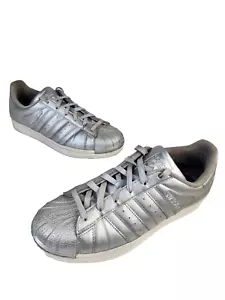 ADIDAS SUPERSTAR WOMEN'S METALLIC SILVER WHITE US SIZE 7 - Picture 1 of 6