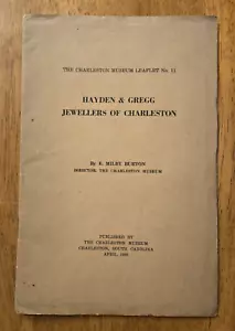 Hayden & Gregg: Jewellers of Charleston, South Carolina, Chas. Museum Pamphlet - Picture 1 of 6