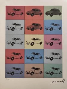 Andy Warhol Signed - Volkswagen Beetle - Certificate Leo Castelli - Picture 1 of 5