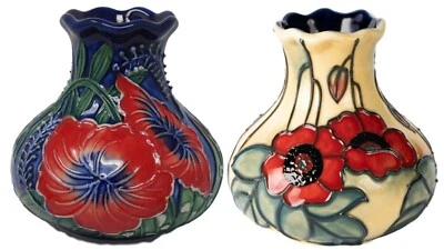 Jarrón pequeño Tupton antiguo adorno tubo forrado cerámica floral nuevo Foto 1 de 4