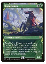 MTG 1 x Showcase Scute Swarm - Rare Green Creature - Zendikar Rising (ZNR) M/NM