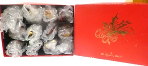 Lot of 12 Danbury Mint American Spirit Gold Patriotic Christmas Ornaments w/Box - Picture 1 of 6