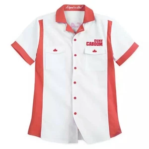 Disney Store Duke Caboom Button Up Shirt Men's Costume Bowling Shirt Toy Story 4 - Picture 1 of 6