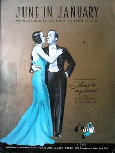 June in January Vintage Sheet Music from "Here is My Heart" w/Bing Crosby 1934 - Picture 1 of 2