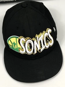 Seattle SuperSonics Sonics Fitted Hat Size 7 1/2 New Era NBA Hardwood Classics - Imagen 1 de 12