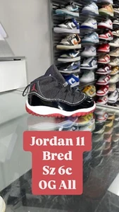NIKE AIR JORDAN 11 RETRO OG PLAYOFFS BRED SZ 6C TODDLER AUTHENTIC BOX 378040-061 - Picture 1 of 5