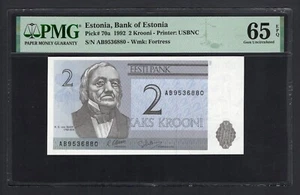 Estonia 2 Krooni 1992 P70a Uncirculated Grade 65 - Picture 1 of 2
