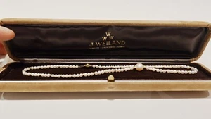 Damen Perlenkette 585 Gelbgold ca 40cm mit Rechnung von 1982 ca 7 Gramm schwer - Bild 1 von 12