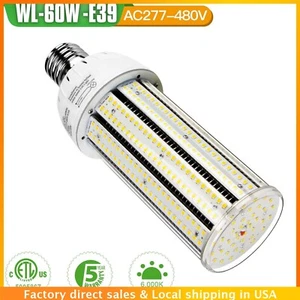 60W LED Corn Bulb Light E39 Mogul Base Warehouse Shop High Bay Light AC 277-480V - Picture 1 of 12