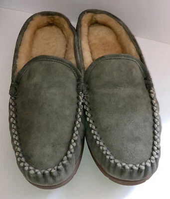 Zapatillas LL Bean Wicked Good para hombre 13 M APENAS USADAS gruesas de piel de oveja de caña alta verde Foto 1 de 4