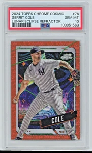 Gerrit Cole 2024 Topps Chrome Cosmic Lunar Eclipse Refractor /10 PSA 10 Yankees - Bild 1 von 2