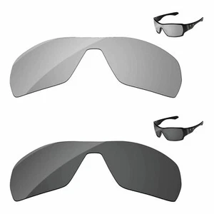 Lenslog Black & Silver Chrome Polarized Replacement Lenses For-Oakley Offshoot - Picture 1 of 6