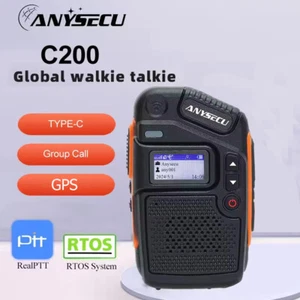Anyssecu C200 4G POC Red Radio Realptt Sistema RTOS GPS Mini Walkie Talkie - Imagen 1 de 9