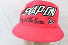 Vintage 90s Snap-On Tools Big Logo Neon Pink Hat Snapback Races Retro 1990