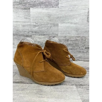 Botas de tornozelo femininas Merona camurça marrom tamanho 9,5M - Imagem 1 de 4