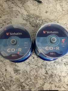 (2)Verbatim CD-R Discs 700MB/80min 52x Spindle Silver 50/Pack 94691 - Picture 1 of 2