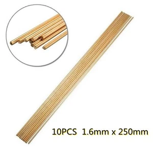 Brass Brazing Rod 10pcs Wire Brazing 1.6mm X 250mm Accessories Industrial - Picture 1 of 12