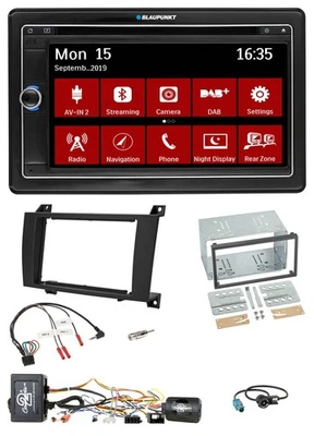 Blaupunkt Bluetooth DAB 2DIN USB DVD Lenkrad Autoradio für Mercedes SLK R171 04- - Bild 1 von 4