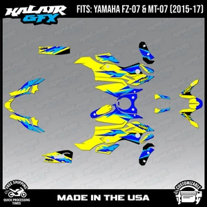 Graphics Kit for YAMAHA FZ-07 MT-07 (2015-2017) Vintage - YELLOW - Bild 1 von 4