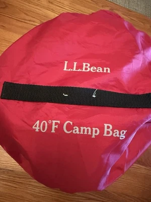LL Bean Camp Bag Niños Rojo Saco de Dormir 40 Grados Bolsa de Almacenamiento Personalizada Foto 1 de 4