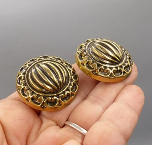 BOUCLES D'OREILLES clips Couture VINTAGE 1980 Earrings - Picture 1 of 7