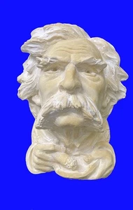 Frederick Hart 1991 Mark Twain Bust For Levenger Plaster Sculpture Signed Rare - Picture 1 of 3