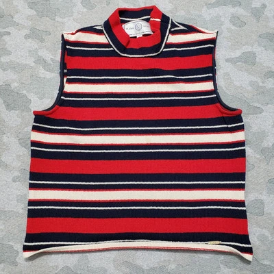 St. John Sport Top Womens Small Multicolor Sleeveless Mock Neck - Image 1 of 4