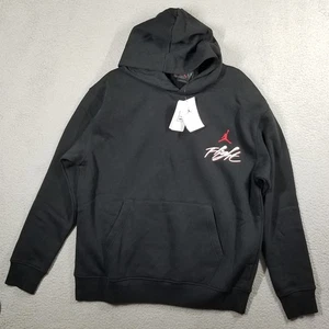 Jordan Nike Mens Flight GFX Hoodie Sweatshirt Fleece DQ7505 Black Bred Large - Picture 1 of 11