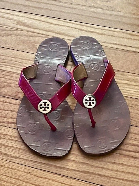 Sandalias THORA charol rojo TORY BURCH, talla 9 Tory Burch Foto 1 de 2