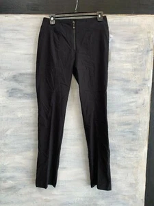 NEW! Women's INSIGHT Front Zip Techno Slim Fit Pants, Size 2 - Black - Picture 1 of 11