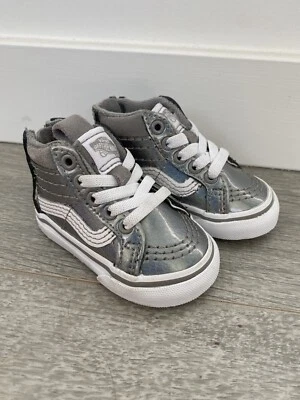 Mermaid Iridescent MTE 金属色 VANS Of The Wall 高帮 学步女孩 尺寸 2 — 第 1/4 张图片