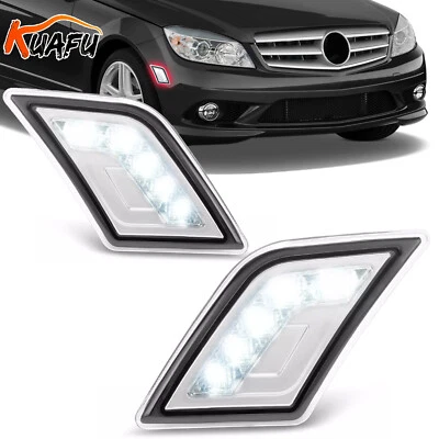 Clear Turn Signal LED Side Marker Lights For Mercedes-Benz W204 C300 C350 C63 - Image 1 of 4