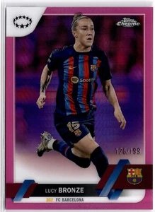 Lucy Bronze 2022-23 Topps Chrome Women's Pink Refractor #15 FCB #126/199 - Picture 1 of 2