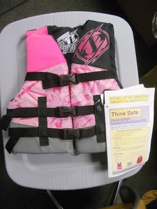 NOS JetPilot Pink Size Youth PFD Personal Floating Device Vest WJP-15242-PK-YT - Picture 1 of 5