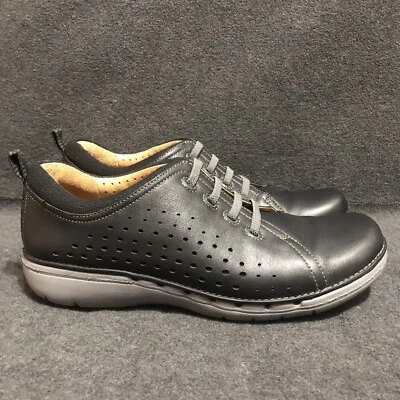 Clarks Zapatos Mujer 8.5 M Onda Caminar Zapatilla Sin Cordones Cuero Negro Informal Comodidad Foto 1 de 4