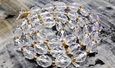 Natural Quartz Crystal, Faceted Oval, 7.5-8x6-6.5mm, Approx 40 pce,Free postage. - Image 1 of 3