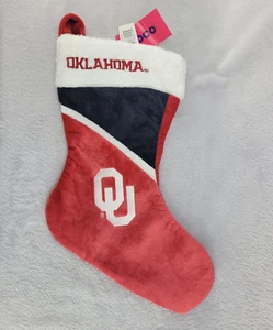 University Of Oklahoma Embroidered OU Sooners Christmas Holiday Stocking FOCO - Picture 1 of 10