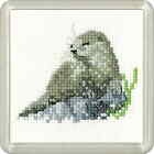 Heritage Counted Cross Stitch Kit With Coaster, Aida "Otter Coaster (A)", Cfot17