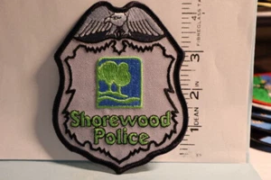 police patch  SHOREWOOD POLICE WISCONSIN BLACK BORDERS - Picture 1 of 1