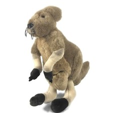 Discovery Channel Plush Kangaroo Plush Stuffed Animal Toy 16" Tall 21" Long