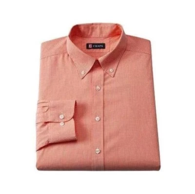 BRAND NEW Mens Orange Chaps dress shirt: size medium 15.5 34/35 sleeve NWT - Image 1 of 3
