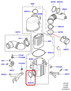 ( 1 ) GENUINE LAND ROVER PKX000050 Air Filter Housing Lower Gasket 2002-2009 RR - Picture 1 of 2