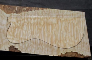 AWESOME QUILTED MAPLE 24 5/8" X 9 1/2" X 2" GUITAR, LUTHIER, CRAFT SCALES - Picture 1 of 4