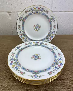 6 X VINTAGE ROYAL WORCESTER MAYFIELD FINE BONE CHINA SALATTELLER 20,5 cm - Bild 1 von 7