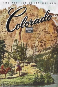 Folleto de ruta de Burlington 1959 Colorado The Perfect Vacationland - Imagen 1 de 7
