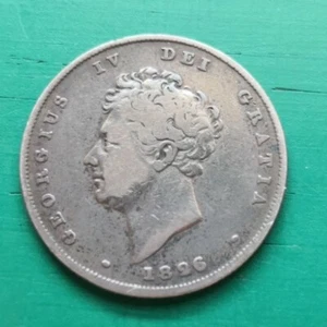 1826 George IV 925 silver shilling coin #646 - Picture 1 of 2