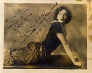 Greta Garbo signiertes Foto - Filmstar Schauspielerin - 10"x8" Nachdruck - Bild 1 von 1